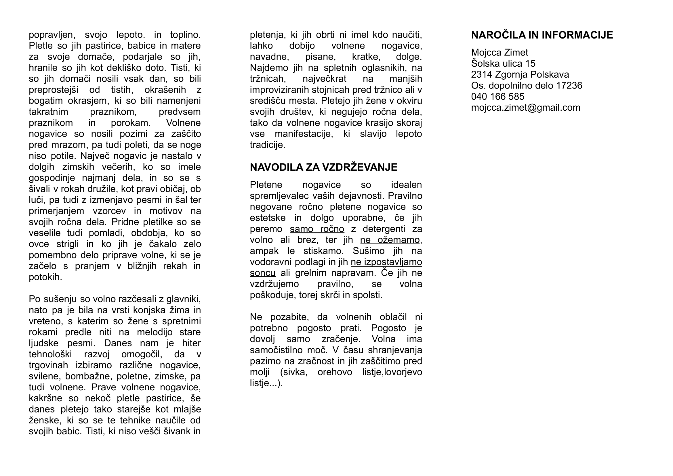 Pletene nogavice primer 2
